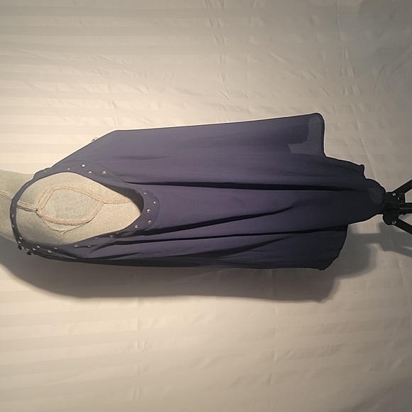 INC. Cold-Shoulder Studded Keyhole-Neck Blouse, Created for Macy's, Size: PXL - Picture 4 of 10